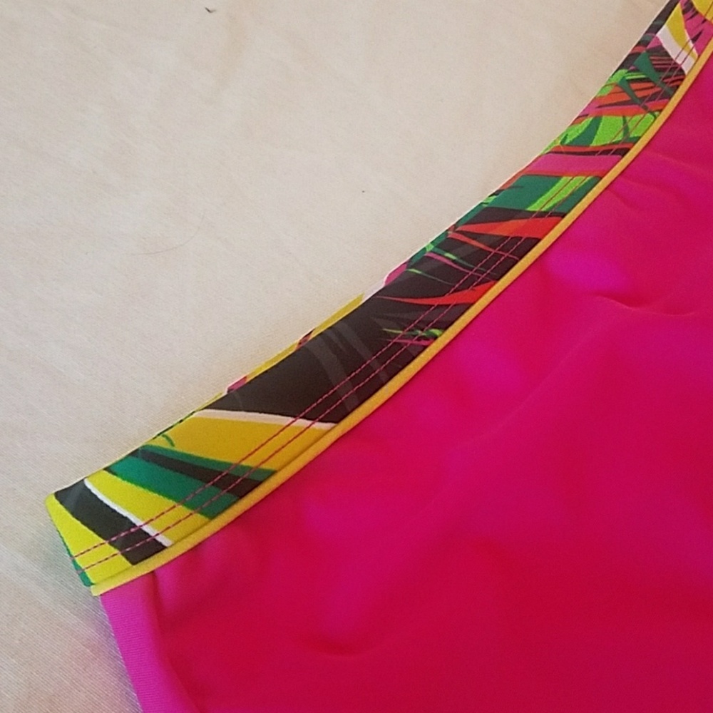 Jaclyn Smith Fuchsia Bikini Skirt with Colorful Trim - Picture 8 of 8